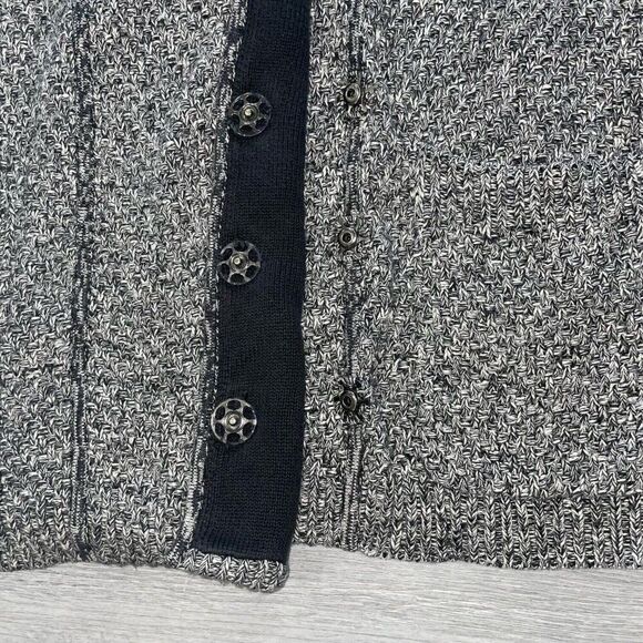 Lululemon Women’s 6? Post Practice Gray Black Cardigan Sweater Gray Knit Comfort - Picture 12 of 13